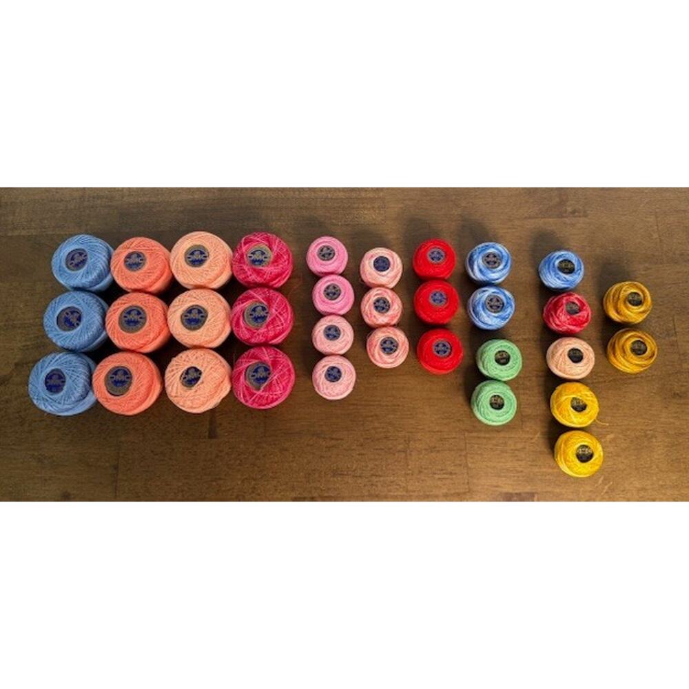 Vintage Lot DMC Cotton Crochet Thread Mixed Colors DMC Special Dentelles #80
